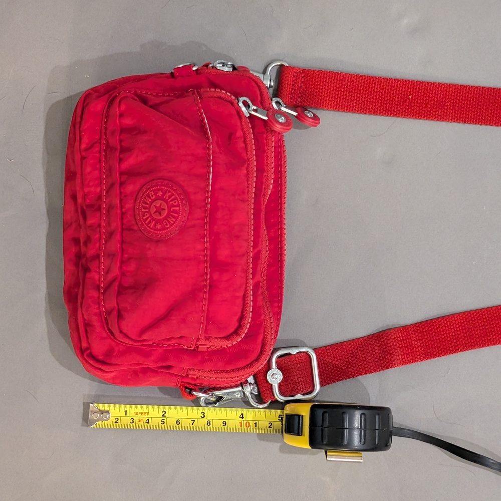 Kipling Vibrant Red Zip Pouch - image 1